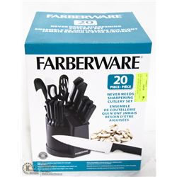 NEW FABERWARE 20PC CUTLERY SET - NEVER NEEDS