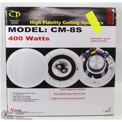 SET OF 2 CM8S 400 WATT CEILING SPEAKERS NEW