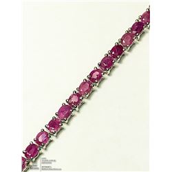 2) STERLING SILVER ENHANCED RUBIES BRACELET