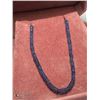 Image 3 : 4) 14KT YELLOW GOLD SAPPHIRE BEADS NECKLACE