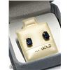 Image 4 : 6) 14KT GOLD BLUE SAPPHIRE EARRINGS