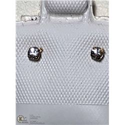 8) 14KT GOLD WHITE SAPPHIRE EARRINGS