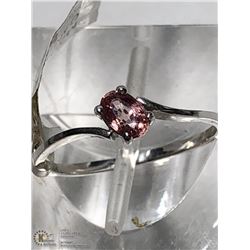 9) 14KT GOLD PINK SAPPHIRE RING SIZE 5.75