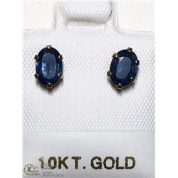 11) 10KT GOLD SAPPHIRE EARRINGS