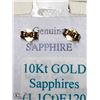 Image 3 : 11) 10KT GOLD SAPPHIRE EARRINGS