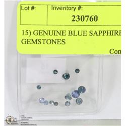 15) GENUINE BLUE SAPPHIRE GEMSTONES