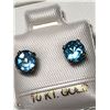 Image 1 : 17) 10KT GOLD BLUE TOPAZ EARRINGS