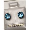 Image 2 : 17) 10KT GOLD BLUE TOPAZ EARRINGS