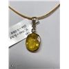 Image 2 : 22) 14KT GOLD SAPPHIRE & DIAMOND PENDANT NECKLACE