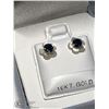 Image 4 : 23) 10KT GOLD 2 SAPPHIRE EARRINGS