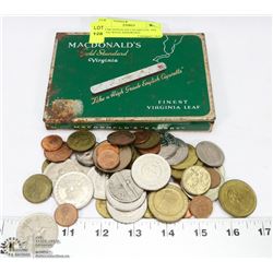 OLD MCDONALDS CIGARETTE TIN FILLED WITH ASSORTED