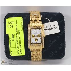 NEW VINTAGE ROYAL TIME WRIST WATCH - NEEDS BATTERY