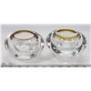 2 EVOLUTION BY WATERFORD CRYSTAL ROSE BOWLS