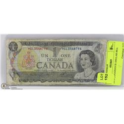 1973 CANADIAN $1 DOLLAR BILL