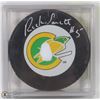 NHL CALIFORNIA GOLDEN SEALS SIGN PUCK RICK SMITH