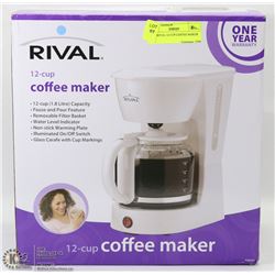 NEW RIVAL 12 CUP COFFEE MAKER