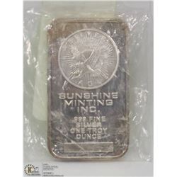 SUNSHINE MINT 1 TROY OUNCE .999 SILVER BAR