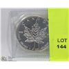 CANADIAN .999 SILVER TROY OUNCE MAPLE LEAF COIN.