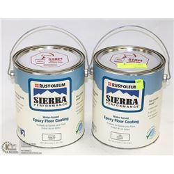 CASE WITH 2 PAILS OF TAN COLOR EPOXY FLOOR