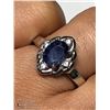 Image 2 : 26) STERLING SILVER SAPPHIRE RING SIZE 9