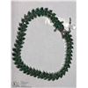 Image 1 : 27) STERLING SILVER EMERALDS BRACELET