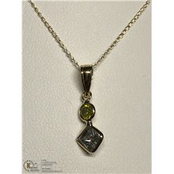 32) 10/14KT YELLOW GOLD DIAMOND PENDANT NECKLACE
