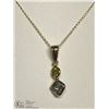Image 2 : 32) 10/14KT YELLOW GOLD DIAMOND PENDANT NECKLACE
