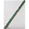 Image 2 : 33) STERLING SILVER EMERALDS BRACELET