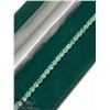 Image 5 : 33) STERLING SILVER EMERALDS BRACELET