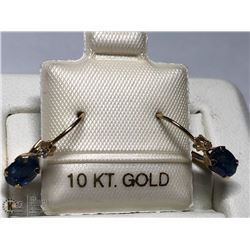 34) 10KT GOLD SAPPHIRE EARRINGS