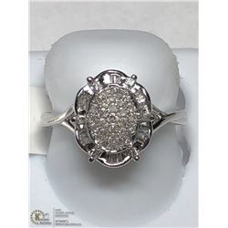 39)  10KT WHITE GOLD DIAMOND RING SIZE 7.5