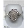 Image 1 : 39)  10KT WHITE GOLD DIAMOND RING SIZE 7.5