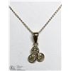 Image 3 : 41) 10/14KT YELLOW GOLD DIAMOND PENDANT NECKLACE