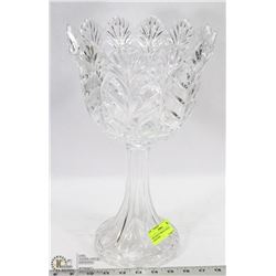 VERY HEAVY ORNATE PEDESTAL CANDY DISH