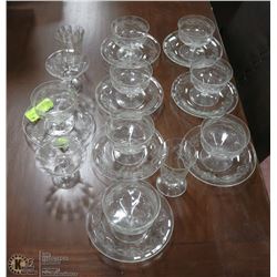 20PC MATCHING ETCHED CRYSTAL DESERT SETTINGS