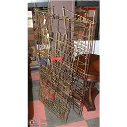 6) FOLDING COPPER RACK WITH POSTER DISPLAY
