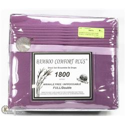 BAMBOO DOUBLE SIZE DARK PURPLE  COMFORT PLUS 1800
