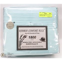BAMBOO COMFORT PLUS QUEEN  SIZE TEAL  1800