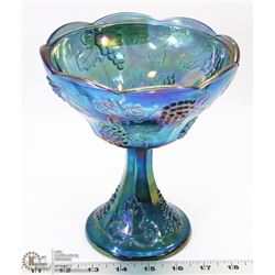 CARNIVAL GLASS PEDESTAL CANDY DISH