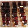 Image 1 : ESTATE APPROX 400PCS FRENCH CRANBERRY GLASS SET