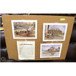 SET OF 3 VINTAGE 1979 MEREDITH EVANS PRINTS OF