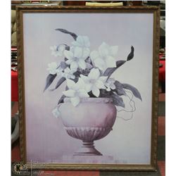 LARGE FRAMED FLORAL PICTURE 44"X52"