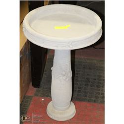 NEW CONCRETE 2 PIECE BIRDBATH 16"X23" HOME