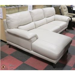 NEW OFF WHITE CHAISE LOUNGE SECTIONAL 99"X61"