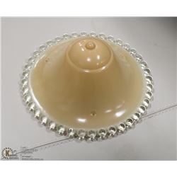 VINTAGE MILK GLASS LIGHT SHADE WITH ORIGINAL