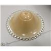 Image 1 : VINTAGE MILK GLASS LIGHT SHADE WITH ORIGINAL