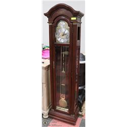 TEMPUS FUGIT GRANDFATHER CLOCK WITH WEIGHTS,