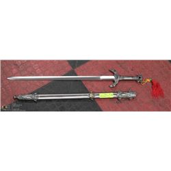 ORNATE EAGLE HEAD SWORD WITH METAL SCABBARD