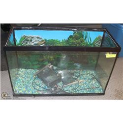 FISH TANK 18X12X30 WITH ACCESSORIES.