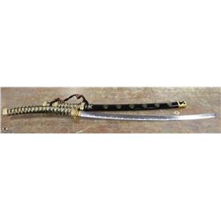 GOLD COLORED KATANA  SWORD WITH CARRYING HANDLE